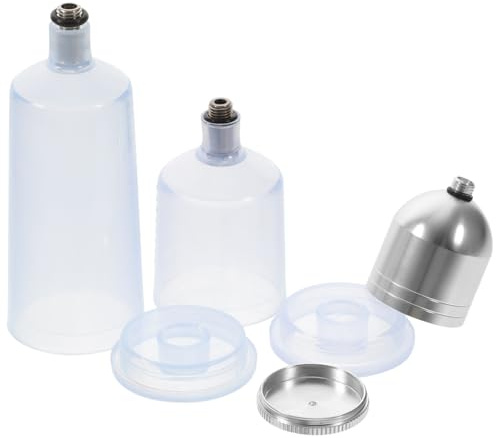 Cabilock Airbrush Farbflaschen Set 3 StüCk Glas BehäLter FüR Modellbau Tortendekoration Nagelkunst Airbrush ZubehöR Farblagerung 5Ml 20Ml 40Ml