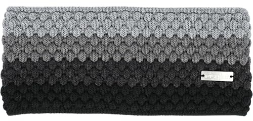 Eisglut Damen Stirnband Odelial Merino Made in Germany, schwarz/anthrazit