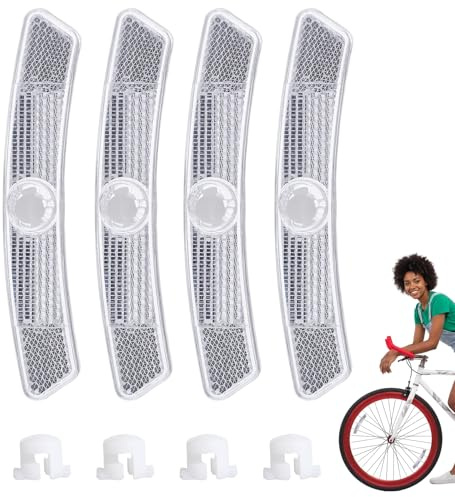 FRCTLNKG 4 Pcs Bike Reflectors, Safety Warning Wheel Accessories
