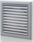 Blauberg UK 4 inch 100 mm Round Plastic Ducting and Fittings for Extractor Fan Ventilation 100mm - Fixed Blade Louvred Grille - Grey