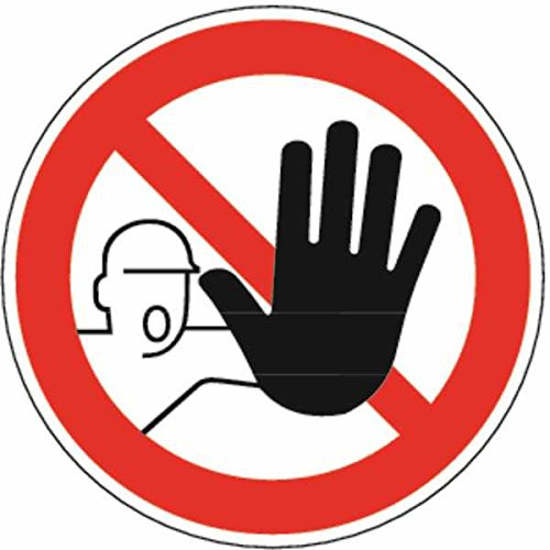 Schild Zutritt für Unbefugte verboten D-P006 - 300x0.45 mm Aluminium geprägt