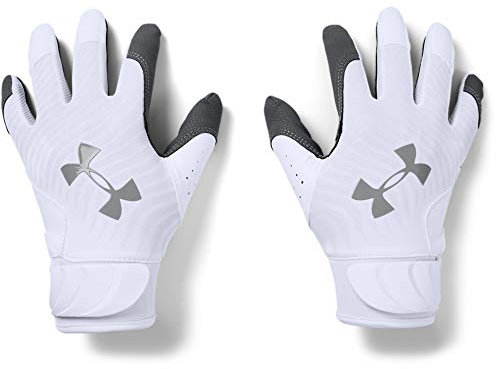 Under Armour Boys' Harper Hustle 20 Baseball Gloves , White (100)/Aluminum , Youth Small