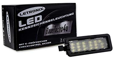 LETRONIX SMD LED Kennzeichenbeleuchtung Module geeignet für Challenger ab 2015 / Charger LD Facelift ab 2015/300 ab 2015 mit E-Prüfzeichen