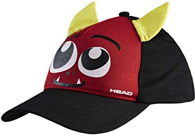 HEAD Unisex Jugend Kids Cap Monster Tennis, schwarz/rot, Einheitsgröße
