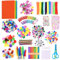GOLDGE Bastelbedarf,Bastelset Crafting Gehören Pipe Pfeifenreiniger Chenilledraht Mini Pompons Kulleraugen für DIY Handwerk Dekorationen Basic Bastelset für Kinder Basteln Zum Deko