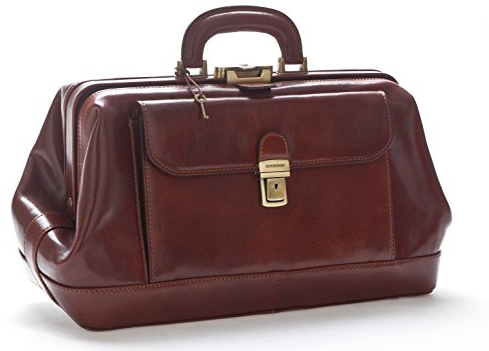 Leder Arzttasche - D&D0202 - Made in Italy (Braun)