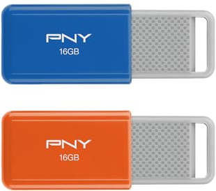 PNY USB-Stick 2.0, 16 GB, sortiert, 2 Stück