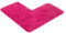 PANA® Duschvorleger mit Eckausschnitt (50x100x100 cm) • Badteppich für Eckduschen • Duschmatte rutschfest & waschbar • Eck Badematte • Ideal für eckige Duschkabinen • Farbe: Fuchsia