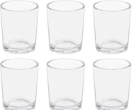 Floralcraft Clear Glass Votive Candle Holders Set of 24 – Cylinder Tealight Holders for Weddings, Table Centrepieces, Home Décor, Parties & Events