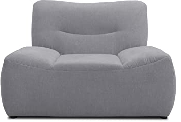DOMO. collection Sessel Boho, Loveseat, Polstersessel im Boho-Style, Bigsofa Garnitur, 122 x 109 x 81 cm (BxTxH), dunkelgrau