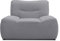 DOMO. collection Sessel Boho, Loveseat, Polstersessel im Boho-Style, Bigsofa Garnitur, 122 x 109 x 81 cm (BxTxH), dunkelgrau