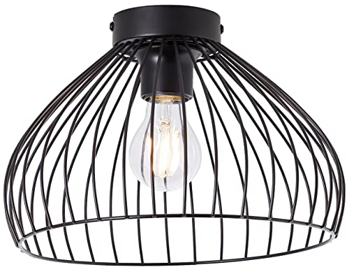 Brilliant | Blacky Deckenleuchte 28cm schwarz matt | 1x A60, E27, 40W, geeignet für Normallampen (nicht enthalten)