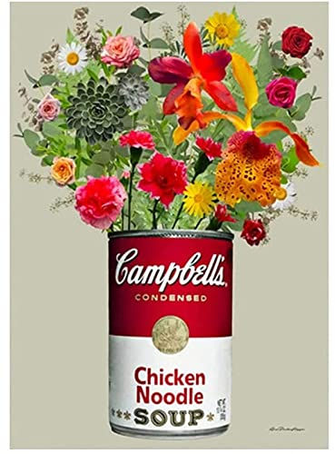 AIVYNA Andy Warhol Poster Canned Tomato Soup Canvas Pop Wall Gemälde Fashion Painting Andy Warhol Prints Andy Warhol Picture Living Room Decor Frameless 50×70cm