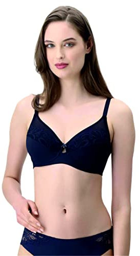 Lepel 1 Pezzo Reggiseno Donna 461 Allure con Ferretto in Morbida micrifibra - Coppa B - C - D, Nero 7C