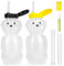 Budding Bear Gourde avec Paille Enfant 230 ml [Lot de 2] - Gourde Anti Fuite Enfant Sans BPA en Forme d'Ourson - Idéale pour Sevrage du Biberon & Besoins Spécifiques Éducatifs - 3 Brosses Incluses