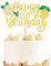 1 Pack Lemon Cake Topper Glitter Happy Birthday Cake Pick for Fruit Theme Baby Shower Kids Boys Girls Birthday Party Summer Fruit Lemon Cake Decorations Supplies