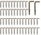 Hitefu 40PCS L Form Schraube Haken, 1 Zoll Antik Messing Selbstschneidende Schraubhaken, Kohlenstoffstahl 7 Form Rechtwinklige Haken