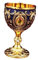 Colcolo Weinbecher aus Metall, 30 ml, dekorativ für die Sammlung, Dekorhöhe 70 mm, Durchmesser 43 mm, Ornament im mittelalterlichen Stil, Stil d