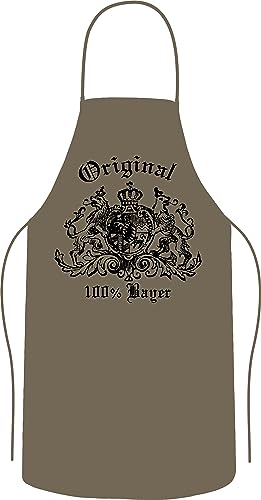 LOBO NEGRO Grillschürze Kochschürze Küchenschürze für echte Bayern-Fans: Original Bayer Tracht aus reiner Baumwolle