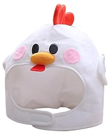 LICHENGTAI Hühner Hut Party Bekleidung Hut Plüsch Tier Mütze Lustiger Tiermütze Cosplay Mütze Foto Kostüm Requisiten Plüschtier für Halloween Weihnachten Neujahr Geburtstag Ostern Karneval Fasching