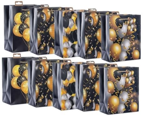 Laro Medium Premium-Line Geschenktaschen Geschenktüten 10-100 Stk Medium Glitter, Anzahl:20, Muster Tüten:Medium Glitter