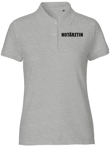 Huuraa Frauenshirt Notärztin Schriftzug Geschenk Größe S Sport Grey Bio Baumwolle Fairtrade Notärztin Überraschung