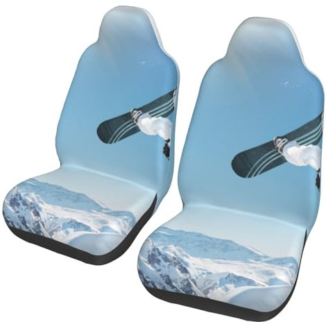 Xianhziq Snowboard Autositzbezug 2 Stück Set, Universal Autositzschoner Vordersitzbezüge Autositzbezüge Autositzzubehör für die meisten Autos