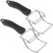 Cabilock Pinzas Para Horno De Acero Inoxidable, 2 Piezas, Herramienta Para Extraer Bandejas, Clip Para Rejilla, Negro, 7.87x2.36x1.57 Pulgadas