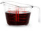 NUTRIUPS 500ml Bicchiere dosatore in vetro, beccuccio alto per un facile versamento, trasparente con misure rosse