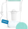 Wessper Carafe Filtrante FutureFlow Capacité de 2,8l avec Compteur LED Avec 1 Cartouche Filtrante Filtre d'Eau Inclus, Water Filter Caraffe d Eau Filtrante Sans BPA – Menthe