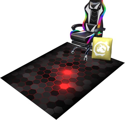 Bodenschutzmatte für Teppiche rutschfest, Rechteckig Bodenmatte, Stuhlunterlage Gaming Bürostuhl Stuhlmatten, Bürostuhl Matte, Schreibtischstuhl Unterlage für Parkett, Laminat, Hartböden 70 x 100 cm