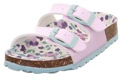 Superfit Mädchen Fussbettpantoffel Hausschuh, Lila Türkis 8520, 39 EU