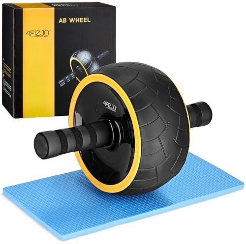 4FIZJO Bauchroller, Bauchtrainer Ab Roller, Bewegungsrad Ab Wheel PRO, Bauchmuskeltraining für Männer und Frauen, Heimtraining & Fitness, Fitnessgerät,