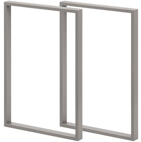 PROVENEDI - 2X Tisch-KUFEN grau | Tisch-Gestell 50x75 cm | Einfache Montage | Tisch-Beine aus Metall in Industrial Matt | Ideal für DIY-Projekte wie Esstisch, Schreibtisch, Couchtisch, Bank