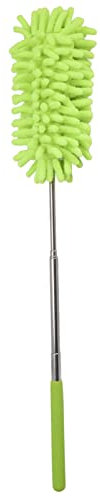 Microfiber Duster for Cleaning, Telescopic Duster Handheld Dust Remover Stainless Steel for Floor Desk Cabinet Cupboard Cleaning Detachable Cleaning Supplies for Office, Car, Windo