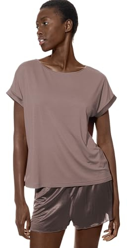 Mey Damen T-Shirt Rundhalsausschnitt Serie Pure Chic | Legere Passform, Überschnittene Ärmel, Satindetails an den Armabschlüssen, Angenehmes Tragegefühl, Gr. XS-XXL