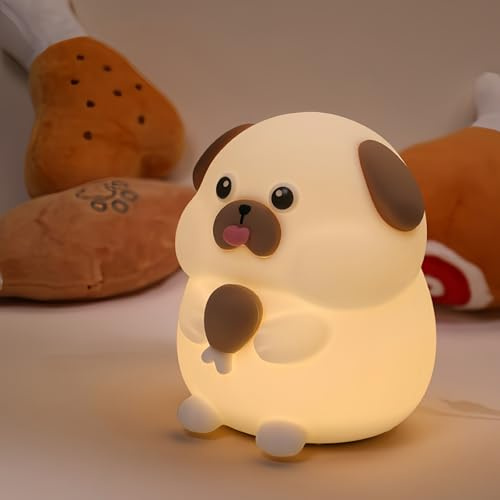Danolt Aufladbar Baby Silikon Touch Nachtlicht für Kinderzimmer, Hund
