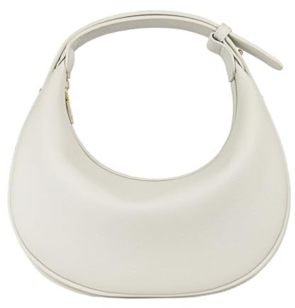 ANGELO Borsa a Spalla in Pelle PU, Hobo Bag da Donna con Manico/Tracolla Regolabile, Borsetta Piccola a Mezzaluna Elegante e Capiente, Clutch Crossbody per Shopping, Viaggio, Festa (Beige)