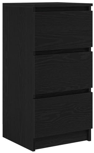 vidaXL Buffet chêne Noir 37,5x35x76 cm Bois d'ingénierie
