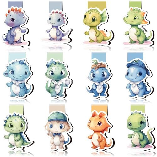 YeahBoom Magnetische Lesezeichen, 12 Stück, Magnet Lesezeichen, Kinder, Schüler, Buchliebhaber