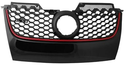 JCVXOELT Rejilla de Parachoques, Accesorios for vehículos, Rejillas Delanteras Red Line compatibles con Golf 5 MK5 V GTI ABS