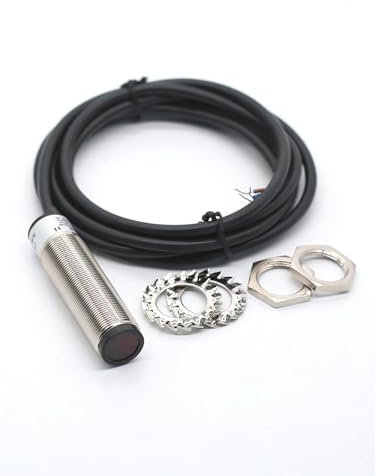 M18 50cm Einstellbar Sichtbar Laser Diffuse Photoelektrischer Sensor Min Spot 0,5mm Erkennung Palette Schalter J18-DS DC12V 24V 1Pcs(J18-DS50P1 PNP NO)