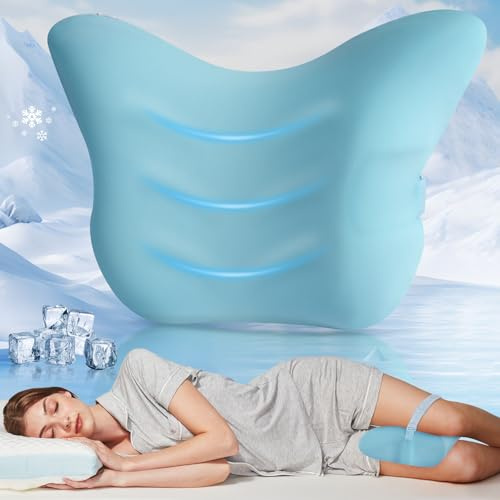 Ainiv Kniekissen, Ergonomisches Seitenschläferkissen Memory Foam Knie Kissen, Orthopädisches Bein-Kissen für Stützt Beine, Knie, Hüfte Rücken und Schwangerschaft, Abnehmbar und Waschbar