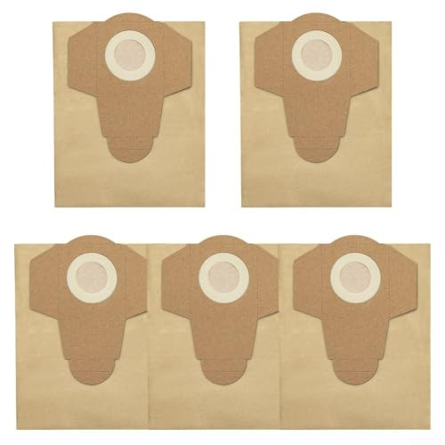 YJDOORPLAY Lot de 5 sacs en papier pour aspirateurs TC-VC 1825 TC-VC 1815 S TC-VC 1812S TC-VC 1812/1S TC-VC 18/15 TE-VC 18/10 pour aspirateur sans fil Power X-Change 25 L