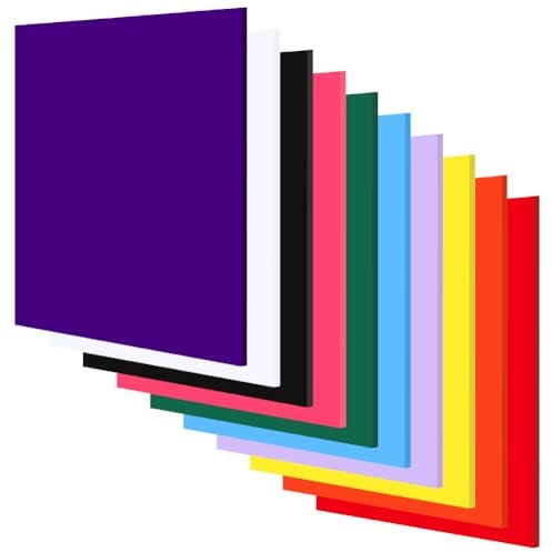 10Stück 20X20cm Bunte Acrylplatte Set, Kunststoffplatte 3mm mit Schutzfolie | Acrylglas Platte zum Laserschneiden & Gravurmaterialien, Gussplatten Farbig für DIY, Schilder, Kunsthandwerk, Bilderrahmen