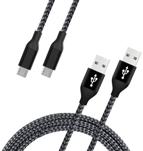 2 Pack Micro USB Cable Android Charger Cable Fast Android USB Charging Cable Compatible with Samsung Galaxy S7 Edge S6 S5 PS4 and More Android Phones