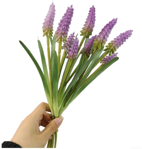 Hyazinthe Künstliches Blumenarrangement für Zuhause für Hochzeit und Außendekoration mit realistischer Textur und Kunststoffkonstruktion (Hellviolett)
