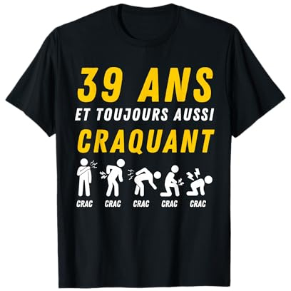 Idée Cadeau Humour 39e Anniv 1987 Anniversaire 39 Ans Homme T-Shirt