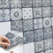 Mosaikfliesen Folie - CREATISTO Fliesensticker u. Fliesenaufkleber I Klebefolie Fliesen Aufkleber Folie Sticker für Küche u. Bad-Fliesen Wanddeko I 10x10 cm - Motiv Black n White - 72 Stück