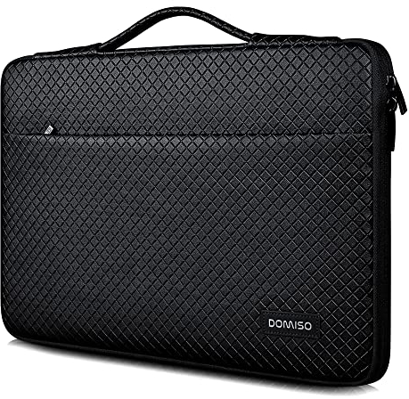DOMISO 14 pollici impermeabile custodia protettiva per computer portatile per Ultrabook/Netbook/Chromebook/Apple/HP 14/Lenovo Yoga 520 Ideapad/ASUS/Acer, nero lucido